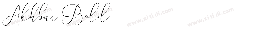 Akhbar Bold字体转换
